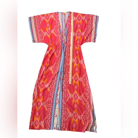 Mamey Beach Lightweight Pattern Cover Up Dress Size Small Lounge Sexy Elegant - Picture 4 of 8